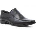 Beckett Mens Black Leather Slip On Shoe