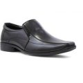 Beckett Mens Black Tramline Slip On Formal Shoe