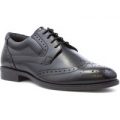George Oliver Mens Black Lace Up Leather Shoe