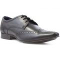 Silver Street Mens Leather Brogue Shoe in Black