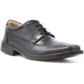 Easy Flex Mens Leather Lace Up Shoe in Black