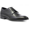 Red Tape Mens Leather Lace Up Brogue Shoe in Black