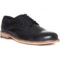 Catesby Mens Leather Lace Up Brogue in Black