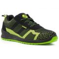 Earth Works Mens Black And Lime Lace Up Safety Shoe