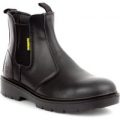 Earth Works Mens Black Leather Chelsea Safety Boot