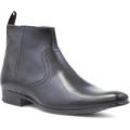 Red Tape Mens Black Leather Ankle Boot