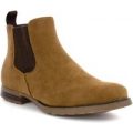 Beckett Mens Tan Faux Suede Chelsea Boots