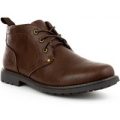 Beckett Mens Lace Up Brown Ankle Boot