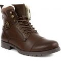 Beckett Mens Brown Lace Up Combat Boot