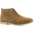 Silver Street Mens Lace Up Tan Faux Suede Boot