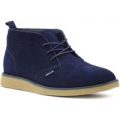 Lambretta Mens Navy Suede Lace Up Boot