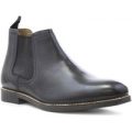 Red Tape Mens Leather Chelsea Boot in Black
