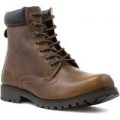 Red Tape Mens Leather Brown Lace Up Boot