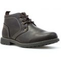 Beckett Mens Brown Stitched Detail Lace-Up Boot