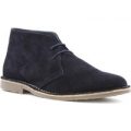 Beckett Mens Suede Lace Up Desert Boot in Navy