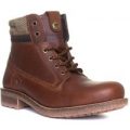 Wrangler Mens Leather Lace Up Boot in Tan