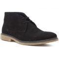 Red Tape Mens Black Suede Lace Up Desert Boot
