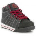 EarthWorks Mens Grey And Red Suede Safety Boot