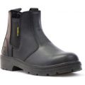 EarthWorks Mens Chelsea Safety Boot in Black