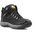 EarthWorks Mens Black Coated Leather Hiker Boot