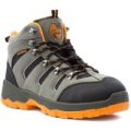 Earthworks Mens Grey And Orange Lace Up Safety Boot