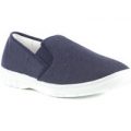 Hobos Mens Twin Gusset Canvas Shoe in Blue