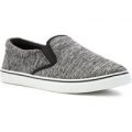 Red Fish Mens Grey Marl Slip On Canvas Shoe