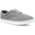 Red Fish Mens Grey Lace Up Canvas Shoe