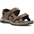 Relife Mens Brown Touch Fasten Sporty Sandal