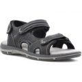 Sprox Mens Black Wider Fitting Touch Fasten Sandal