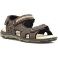 Sprox Mens Wide Fit Easy Fasten Sandal in Brown