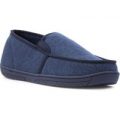 Mens Knitted Jersey Slipper in Navy