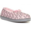 The Slipper Company Womens Grey And Pink Moccasin