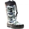 Wellygogs Boys Camouflage Drawstring Welly