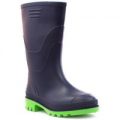 Kids Wellington Boots in Navy and Green