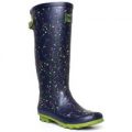 Freestep Womens Blue And Green Wellington Boot
