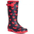 Womens Red Heart Wellington Boot