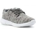Ascot Boys Light Grey Jazzy Mesh Lace Up Trainer