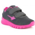 Gola Girls Charcoal And Pink Easy Fasten Trainer