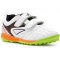 Ascot Boys White and Lime Astroturf Trainer