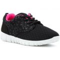 Lilley Girls Black Lace Up Lightweight Trainer