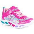 Skechers Girls Pink Easy Fasten Light Up Trainer