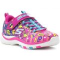 Skechers Kids Pink Emoji Touch Fasten Trainer