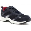 Tick Mens Mesh Lace Up Trainer in Navy