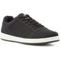 Ascot Mens Lace Up Trainer in Black