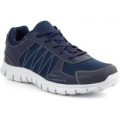 Podium Mens Lace Up Trainer in Navy