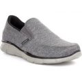 Skechers Mens Slip On Shoe in Grey