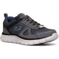 Skechers Mens Lace Up Trainer in Grey And Black