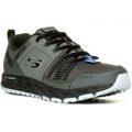 Skechers Mens Grey And Black Lace Up Trainer