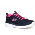 Skechers Womens Navy And Pink Lace Up Trainer